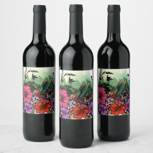 Hummingbird Garden Wine Label