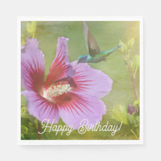Hummingbird Gathering Nectar Napkin