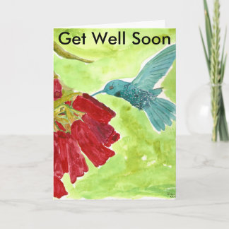 Hummingbird - Get Well Soon Card