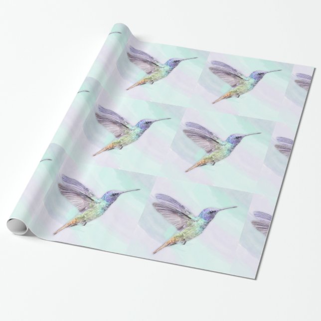Hummingbird Glossy Wrapping Paper, 30" x 6' Wrapping Paper (Unrolled)
