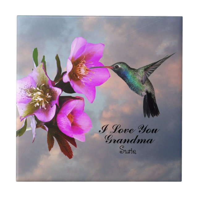 HUMMINGBIRD-GRANDMA TILE (Front)