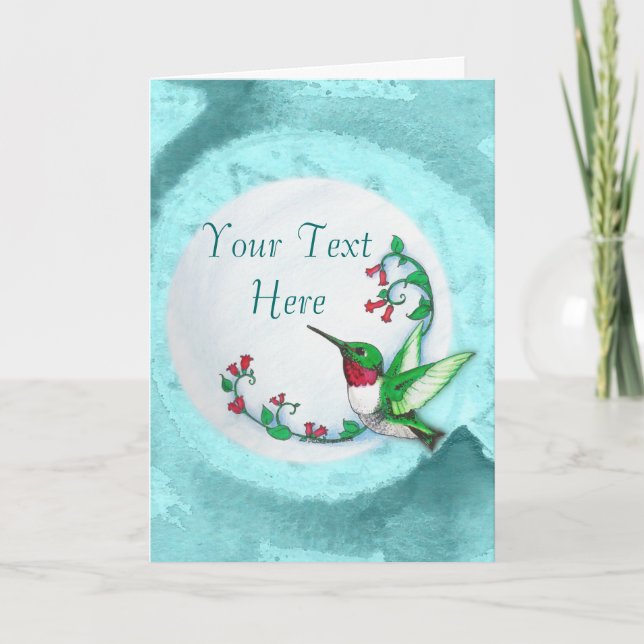 Hummingbird Greeting Card (Front)