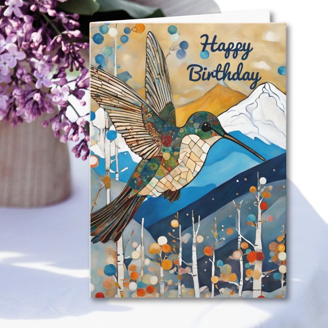 Hummingbird Happy Birthday  Card (Creator Uploaded)