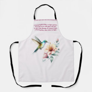 Hummingbird Harmony with Elegant Hibiscus Apron
