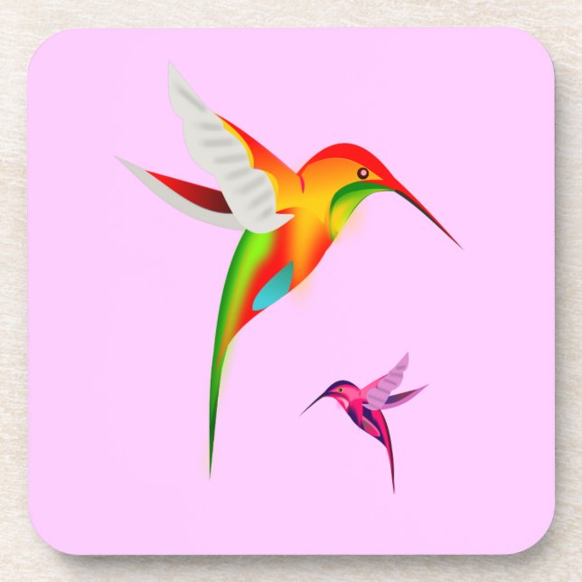 Hummingbird Haven Coaster Set (Front)