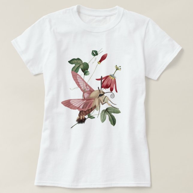 Hummingbird Hawk Moth T-Shirt (Design Front)