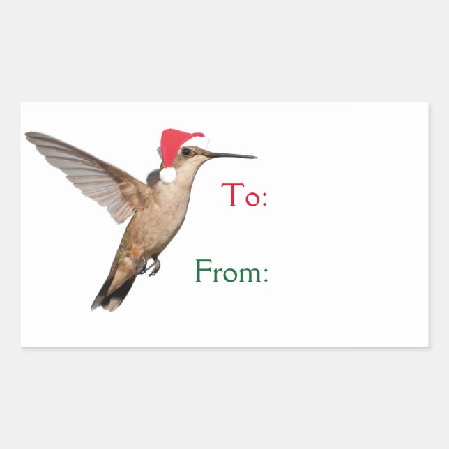 Hummingbird Helper Rectangular Sticker (Front)
