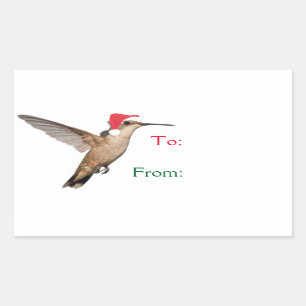 Hummingbird Helper Rectangular Sticker