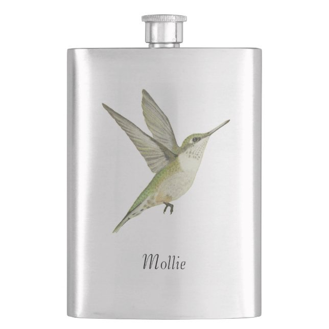 Hummingbird Hip Flask (Front)