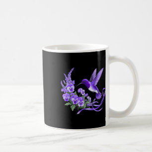 Hummingbird Holding Purple Ribbon Heimerheimer Awa Coffee Mug