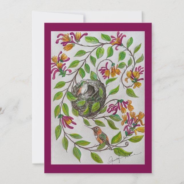  Hummingbird Home Notecard (Front)