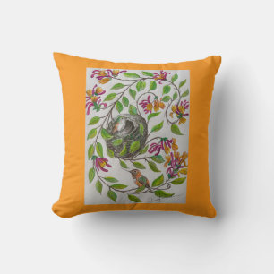  Hummingbird Home Throw Pillow