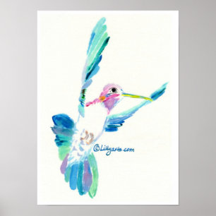 Hummingbird Hover Print and Poster