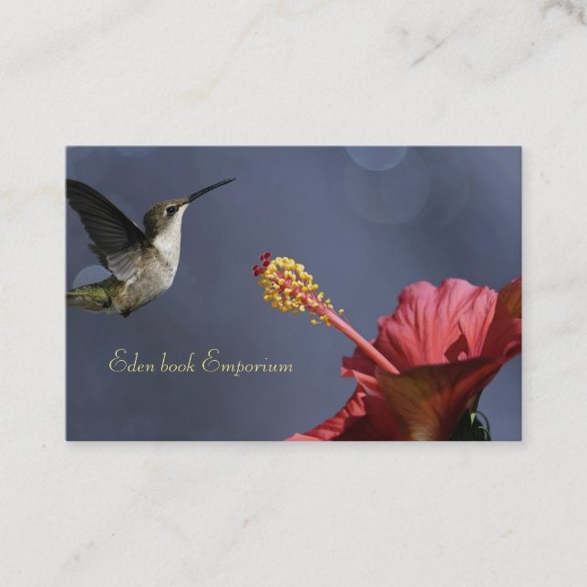 hummingbird ibiscus business card (Front)
