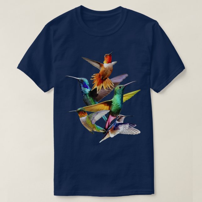 Hummingbird in Flight Hummingbird Gift I Love Humm T-Shirt (Design Front)