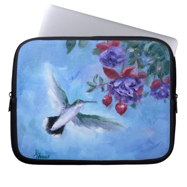 Hummingbird In Flight Laptop Sleeve (Front)