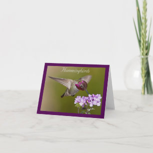 Hummingbird in Flight Note Card