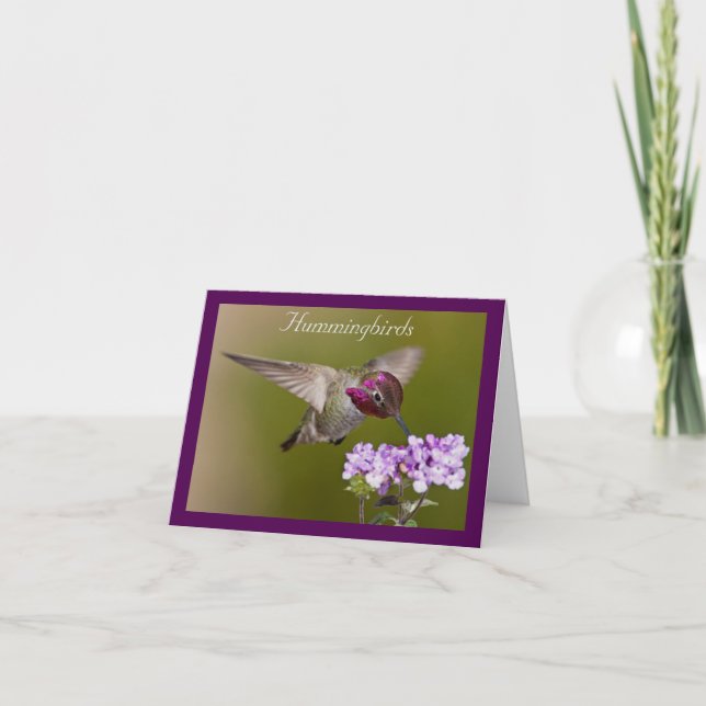 Hummingbird in Flight Note Card (Front)