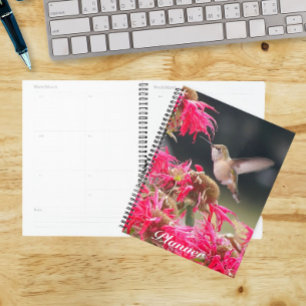 Hummingbird in Flight Photo Calendar Planner