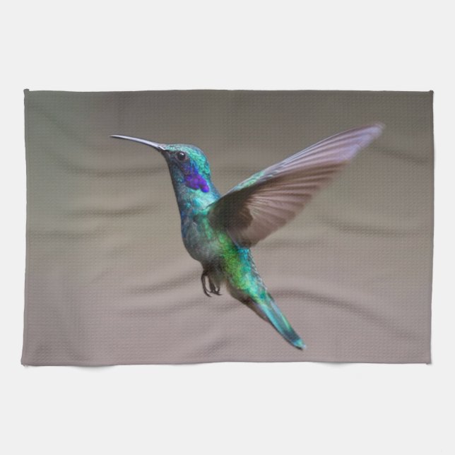 Hummingbird in Flight Tea Towel (Horizontal)