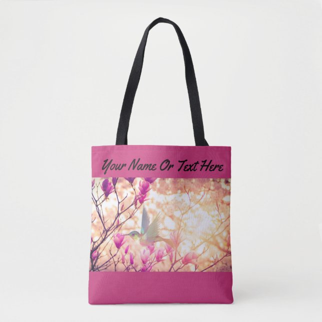 Hummingbird In Garden Tote Bag (Front)