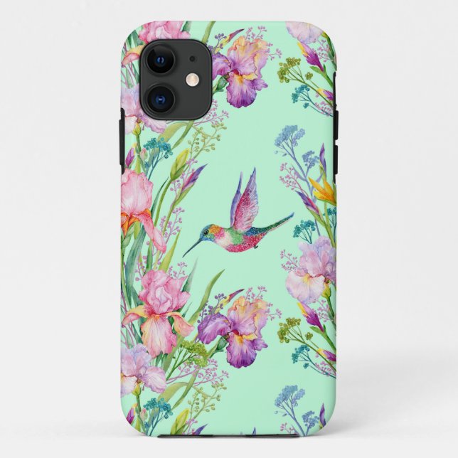 Hummingbird In The Garden Case-Mate iPhone Case (Back)