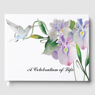 Hummingbird & Iris Guest Book