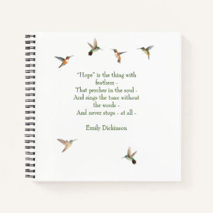 Hummingbird Journal with Emily Dickinson Quote