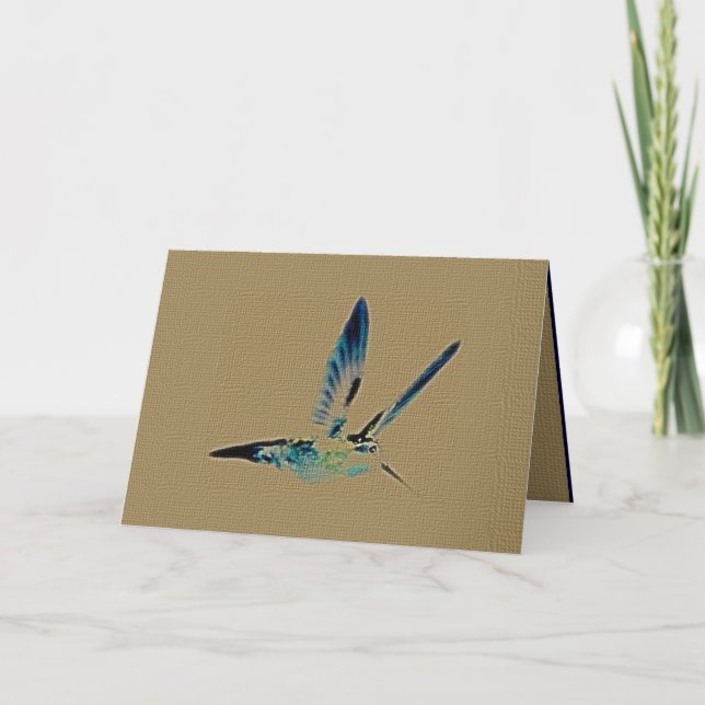 Hummingbird King Greeting Card (Front)