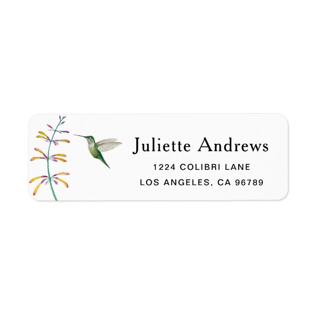 Hummingbird Label (Front)