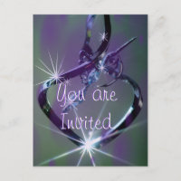Hummingbird lav & teal Postcard - any occasion