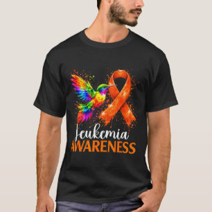 Hummingbird leukaemia awareness colourful T-Shirt