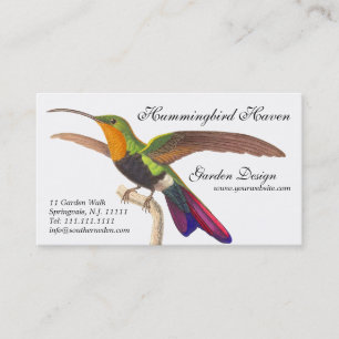Hummingbird Lover's Business Card - Colourful