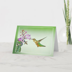 Hummingbird Lunch Card