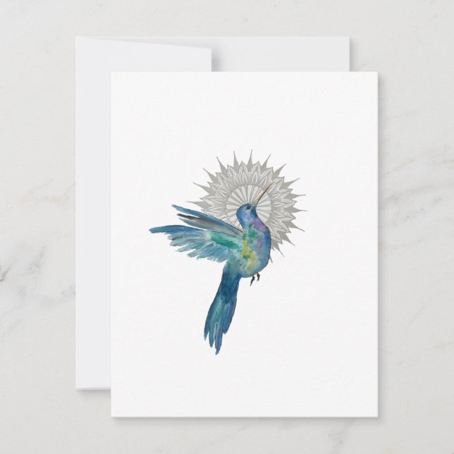 Hummingbird Mandala Card (Front)