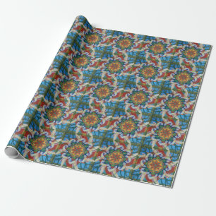 Hummingbird Mandala Design wrapping paper