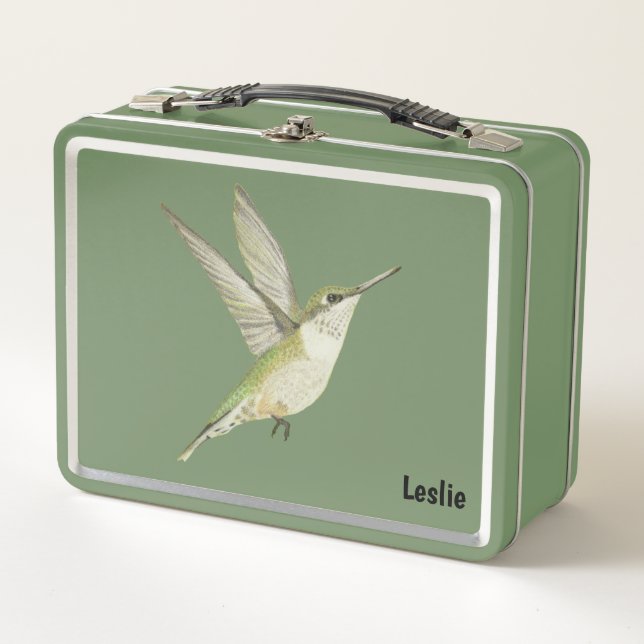 Hummingbird Metal Lunch Box (Front)