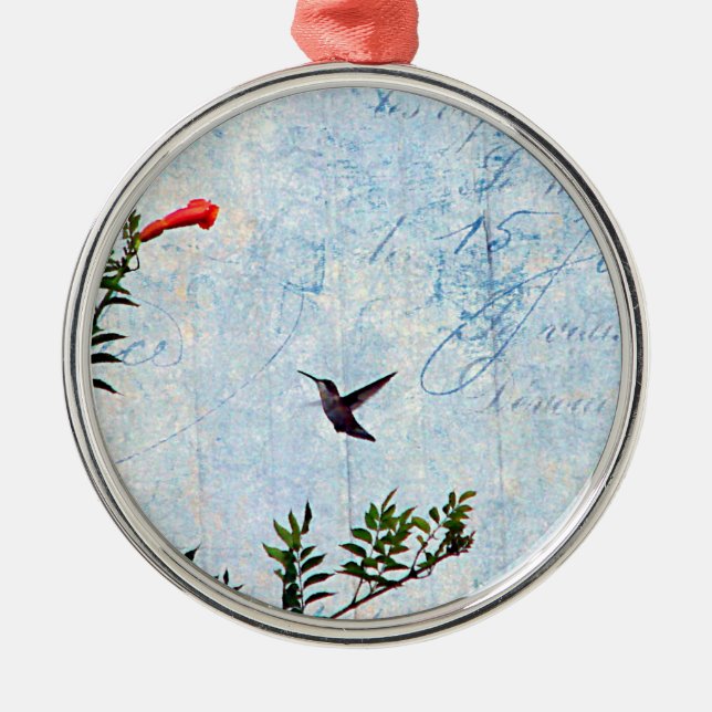 Hummingbird Metal Tree Decoration (Front)