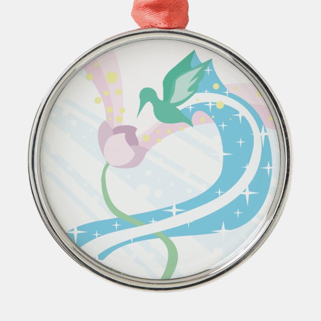 Hummingbird Metal Tree Decoration (Front)