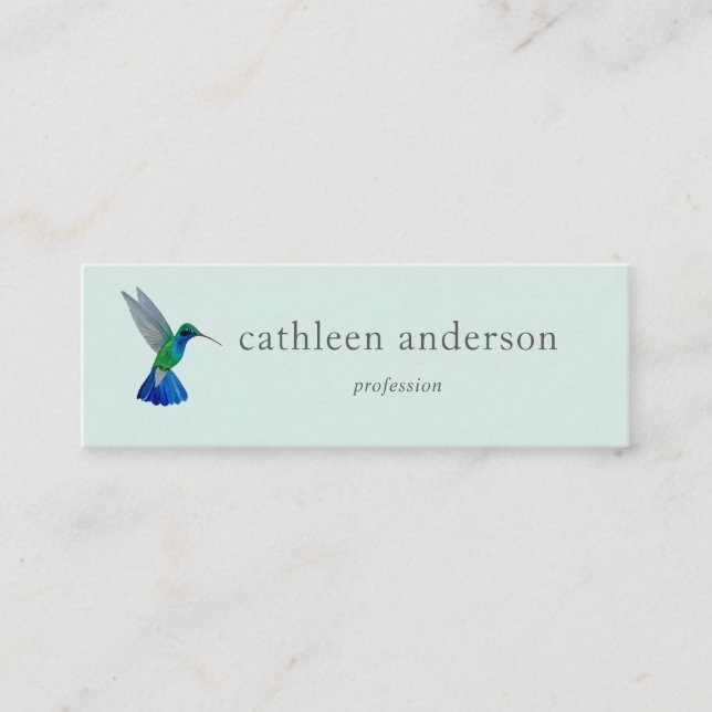 Hummingbird Mini Business Card (Front)
