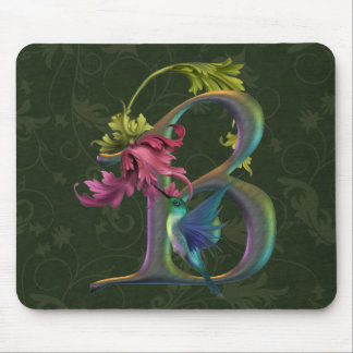 Hummingbird Monogram B Mouse Pad