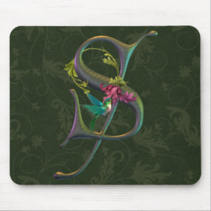 Hummingbird Monogram S Mouse Pad