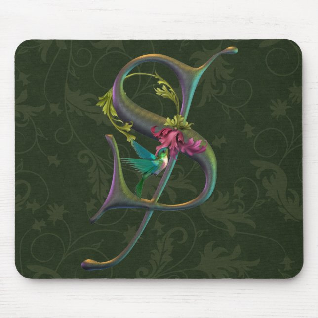 Hummingbird Monogram S Mouse Pad (Front)