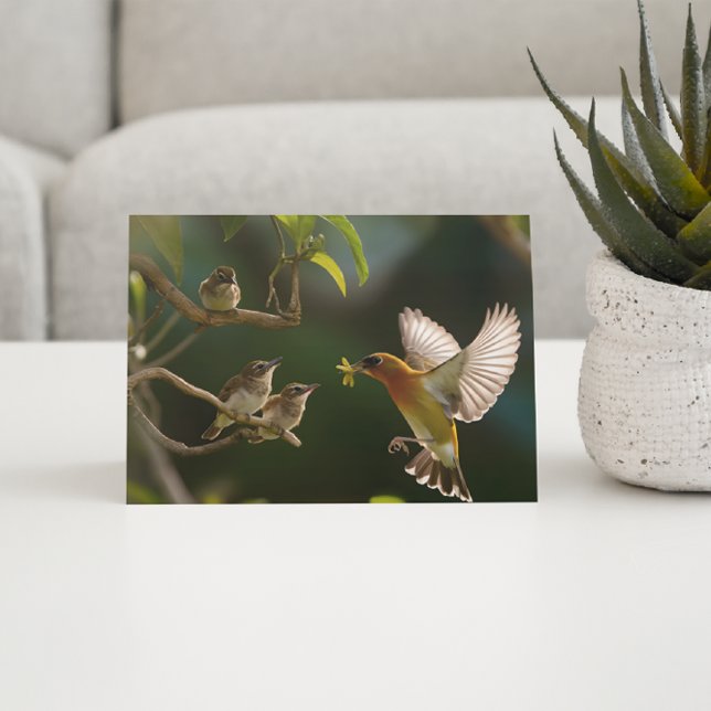 Hummingbird Mother food up Postcard (Creator Uploaded)