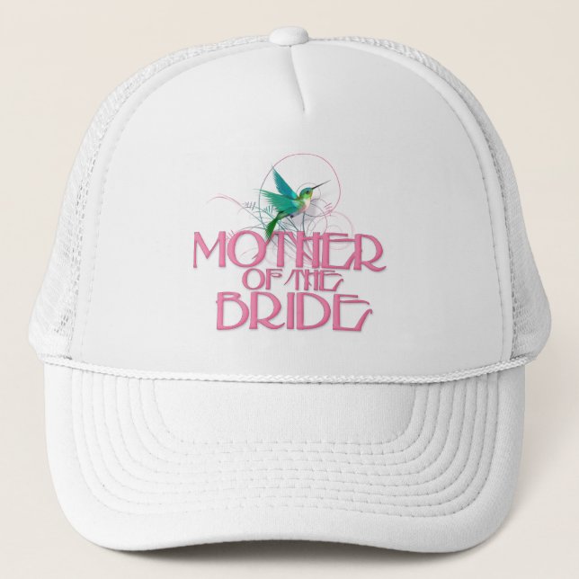 Hummingbird Mother of the Bride Trucker Hat (Front)