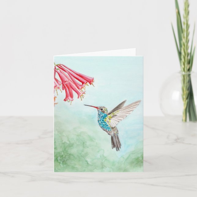 Hummingbird Note Card (Front)