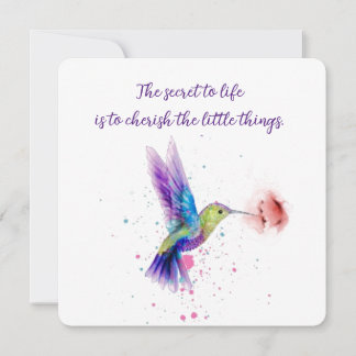 Hummingbird notecard 5x5