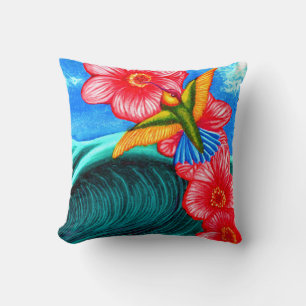 Hummingbird Ocean  Cushion