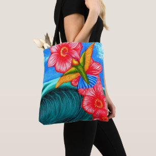 Hummingbird Ocean Tote Bag