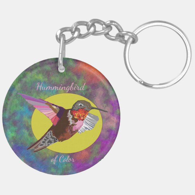 Hummingbird of Colour Key Ring (Back Right)